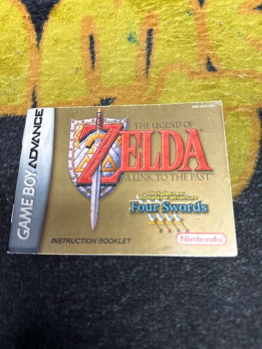 Legend of Zelda A Link to the Past INSTRUCTIONS ONLY for Nintendo Gameboy Advance (Used)