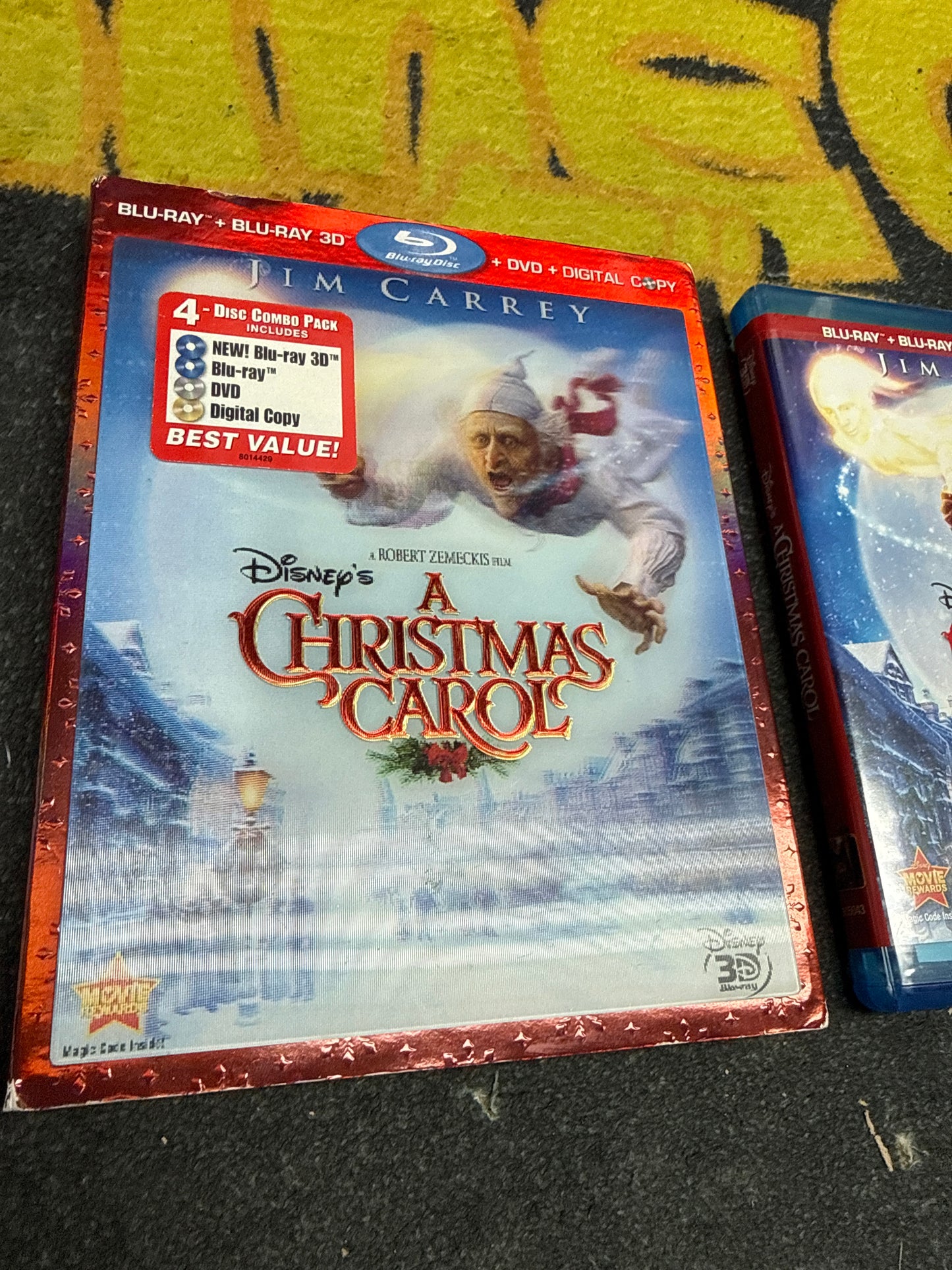 A Christmas Carol (Disney’s) 3D Blu Ray + Blu Ray + DVD Lenticular Slip (Used)