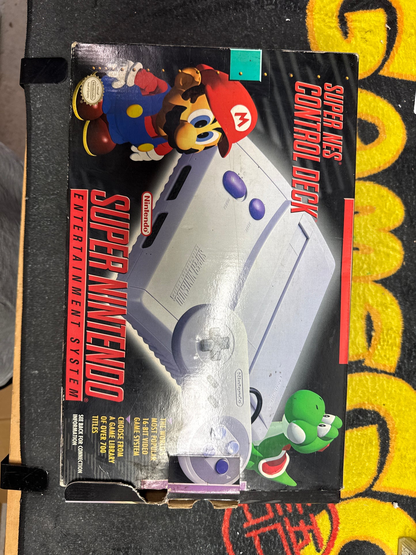 Super Nintendo (Junior) System with Box, Instructions - Tested (Used)