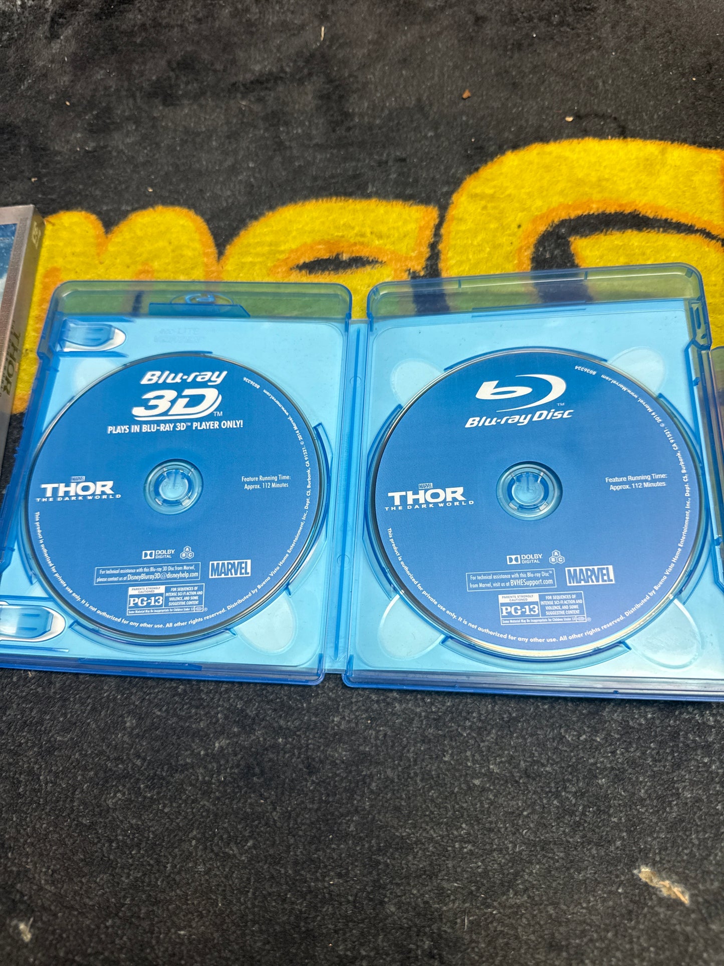Thor The Dark World 3D Blu Ray + Blu Ray with Slip Cover (Used)