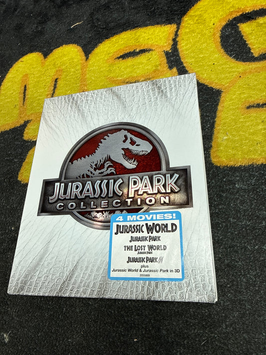 Jurassic Park Collection (1-4, Park and World in 3D and Regular Blu Ray + Lost World and III Blu Rays (Used)