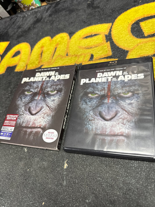 Dawn of the Planet of the Apes 3D Blu Ray + Blu Ray with Slip Cover (Used)