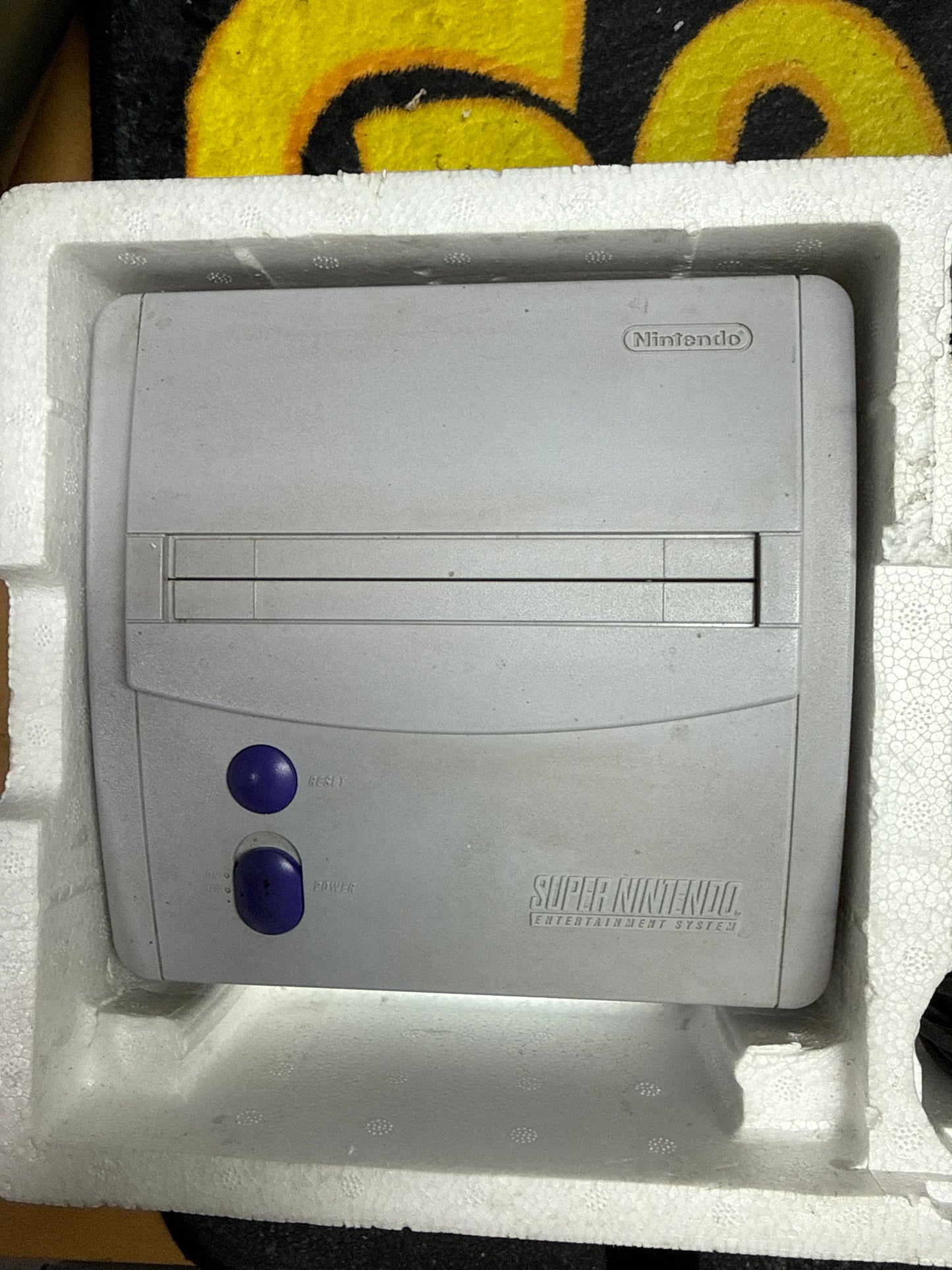 Super Nintendo (Junior) System with Box, Instructions - Tested (Used)