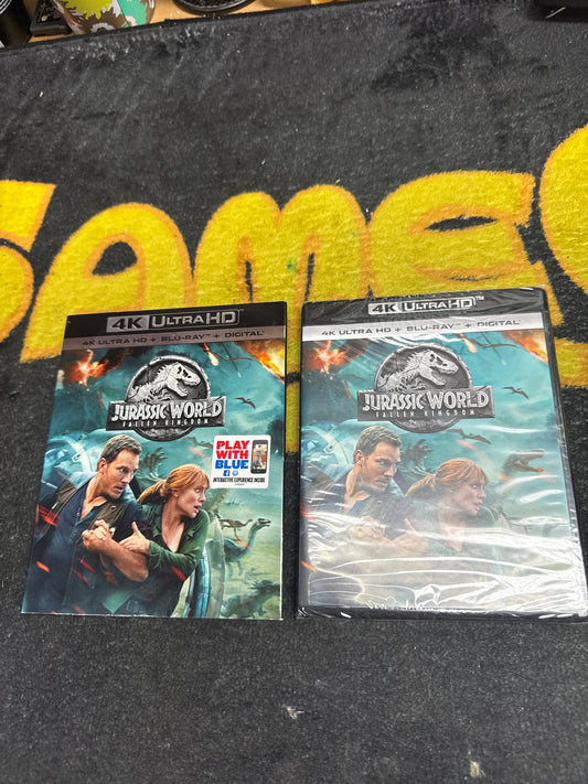 Jurassic World 4K + Blu Ray with Slip Cover (New)