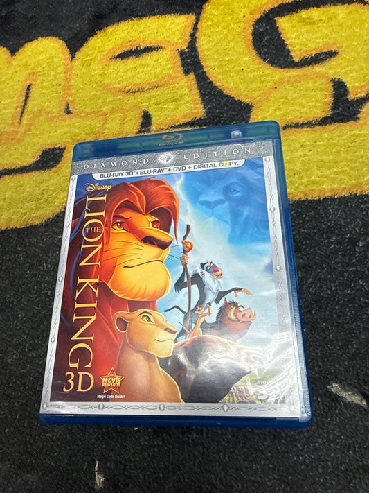 Lion King 3D Blu Ray + Blu Ray + DVD + Digital Copy (Used)