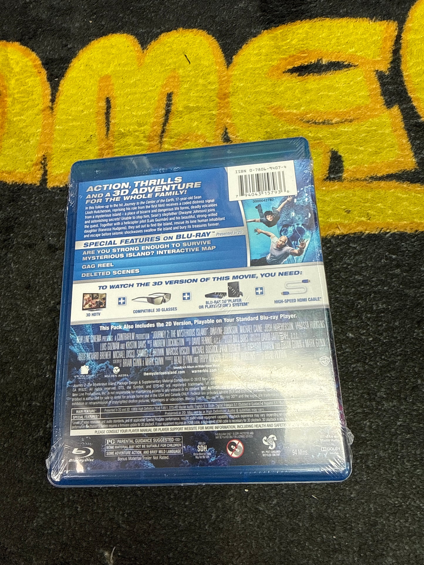 Journey 2 The Mysterious Island 3D Blu Ray + Blu Ray (New)