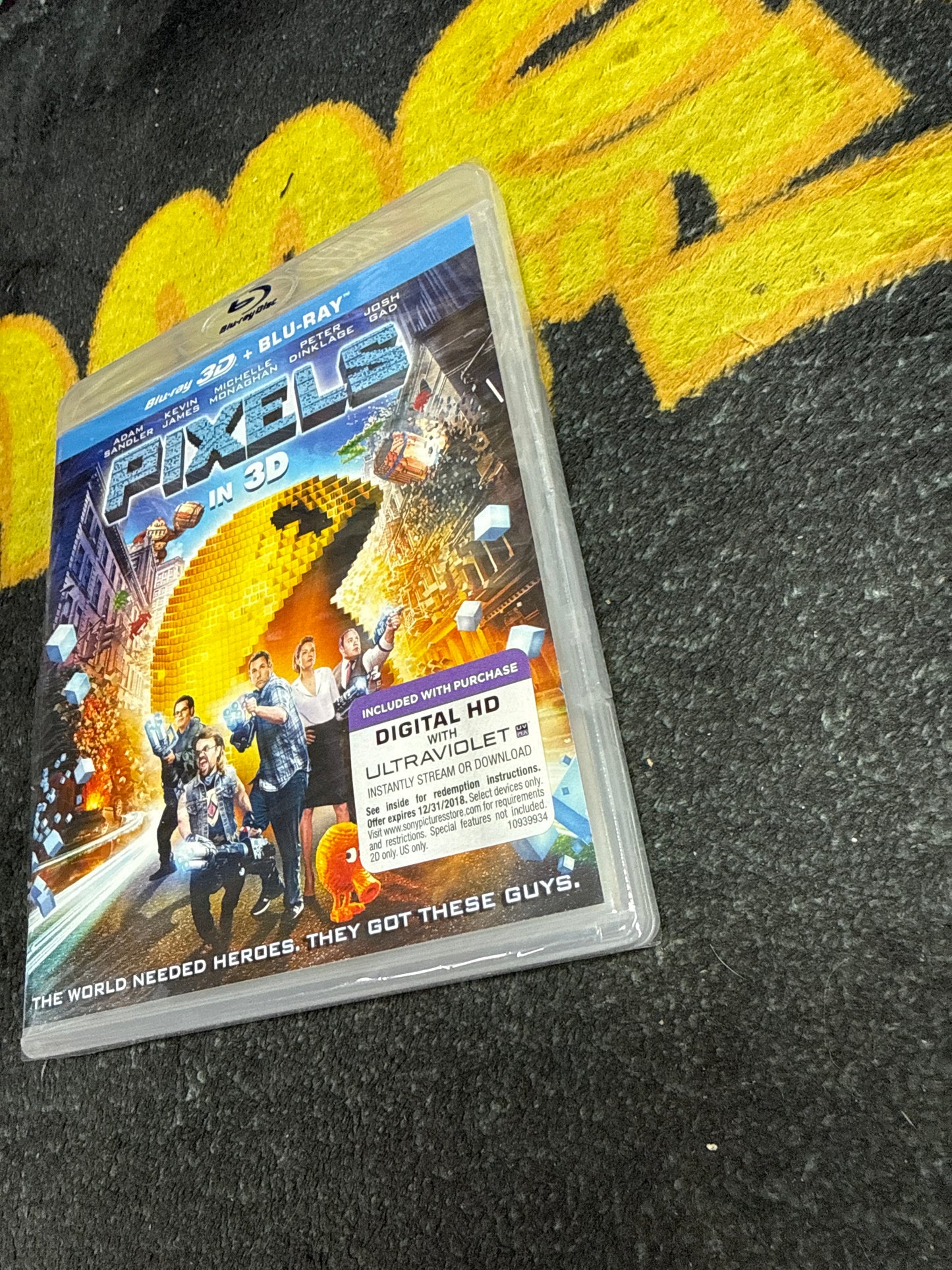 Pixels 3D Blu Ray + Blu Ray (New)