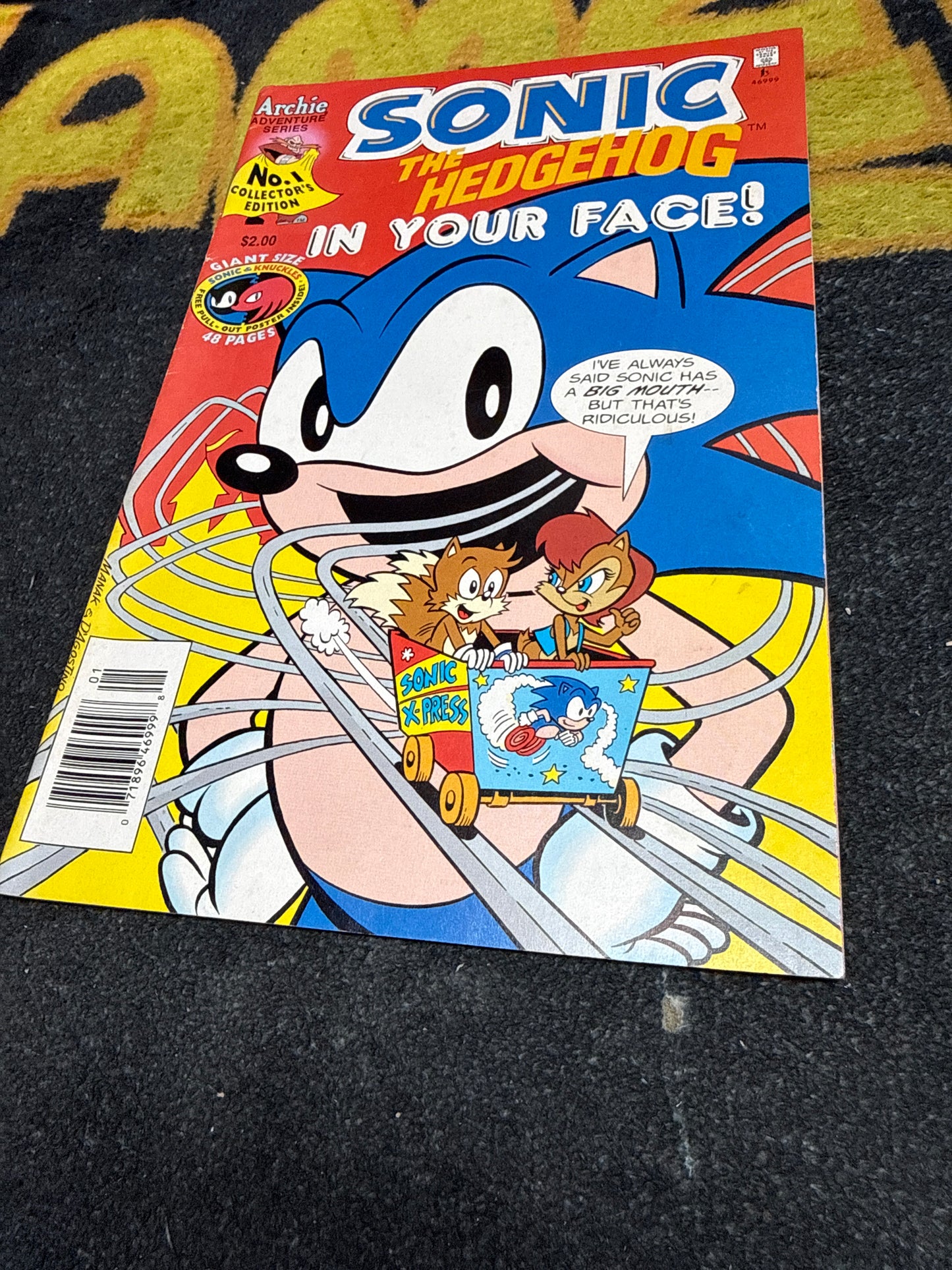 Sonic the Hedgehog In Your Face! No. 1 with Poster - Newsstand