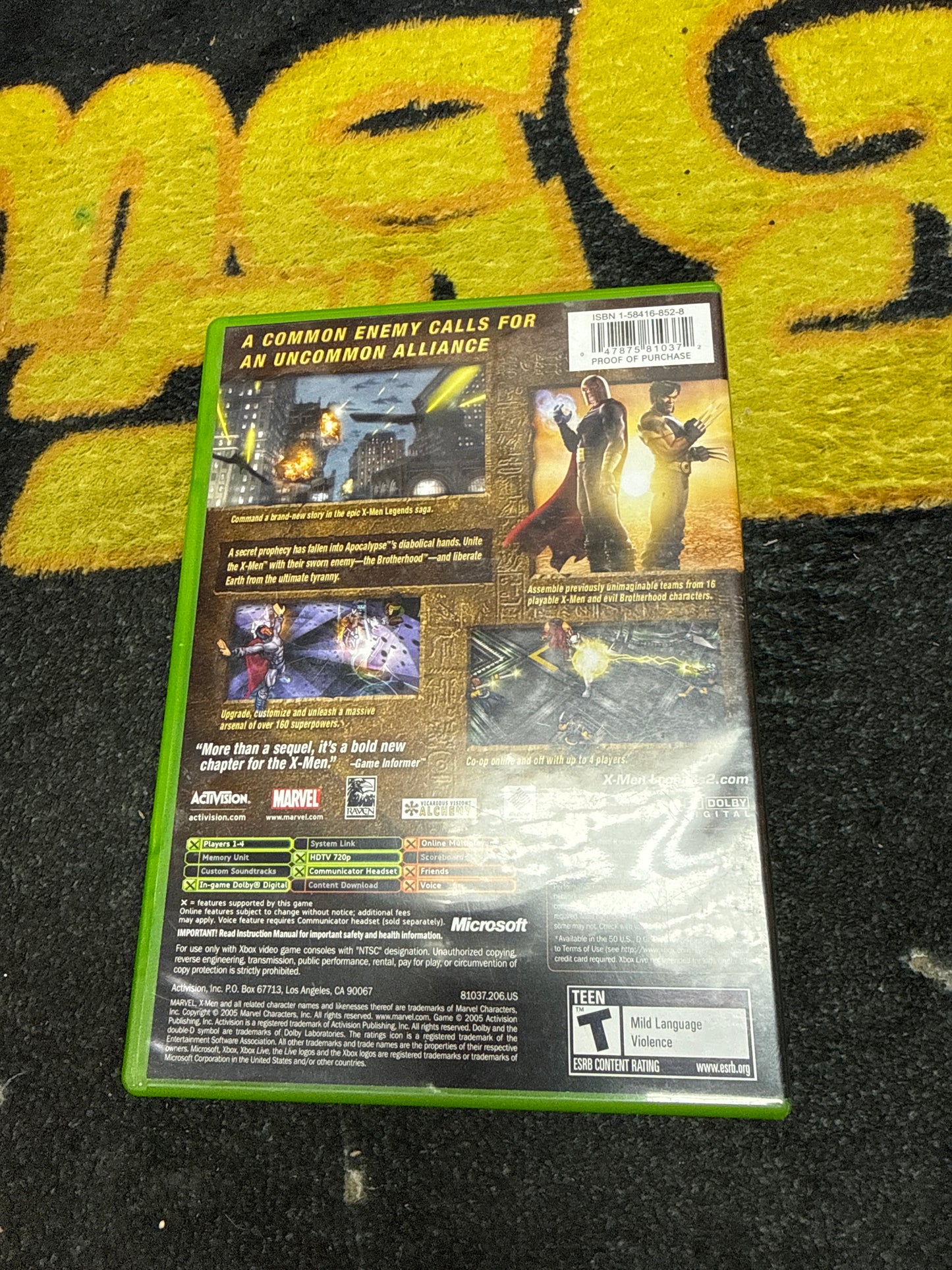 X-Men Legends II Rise of Apocalypse for Microsoft Xbox (Used)