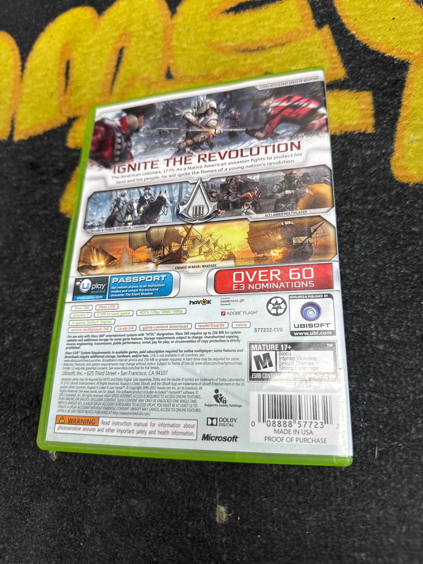 Assassins Creed III (Walmart Edition) for Microsoft Xbox 360 (Used)