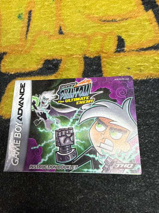 Danny Phantom The Ultimate Enemy INSTRUCTIONS ONLY for Nintendo Gameboy Advance (Used)