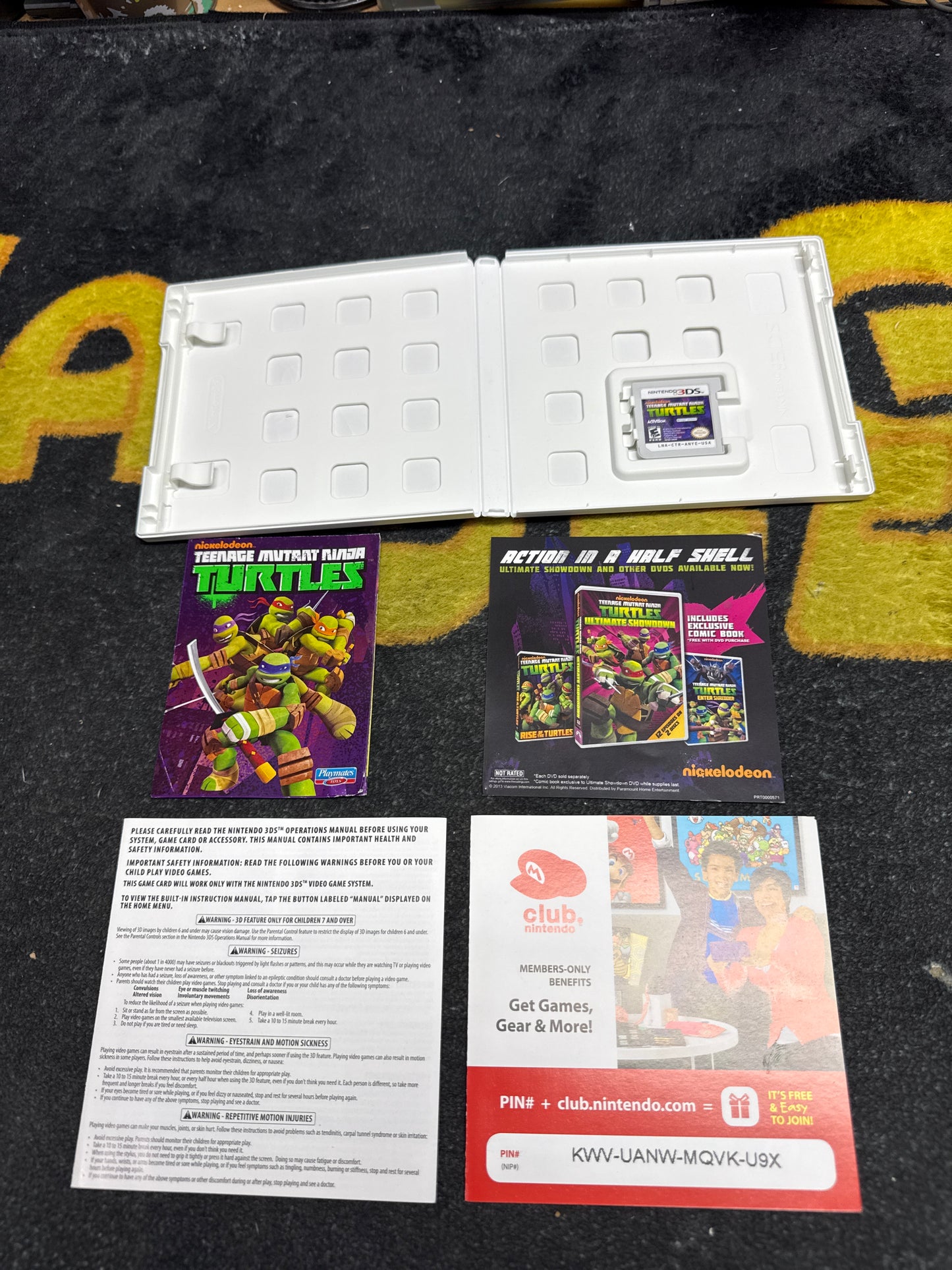 Teenage Mutant Ninja Turtles for Nintendo 3DS (Used) with inserts