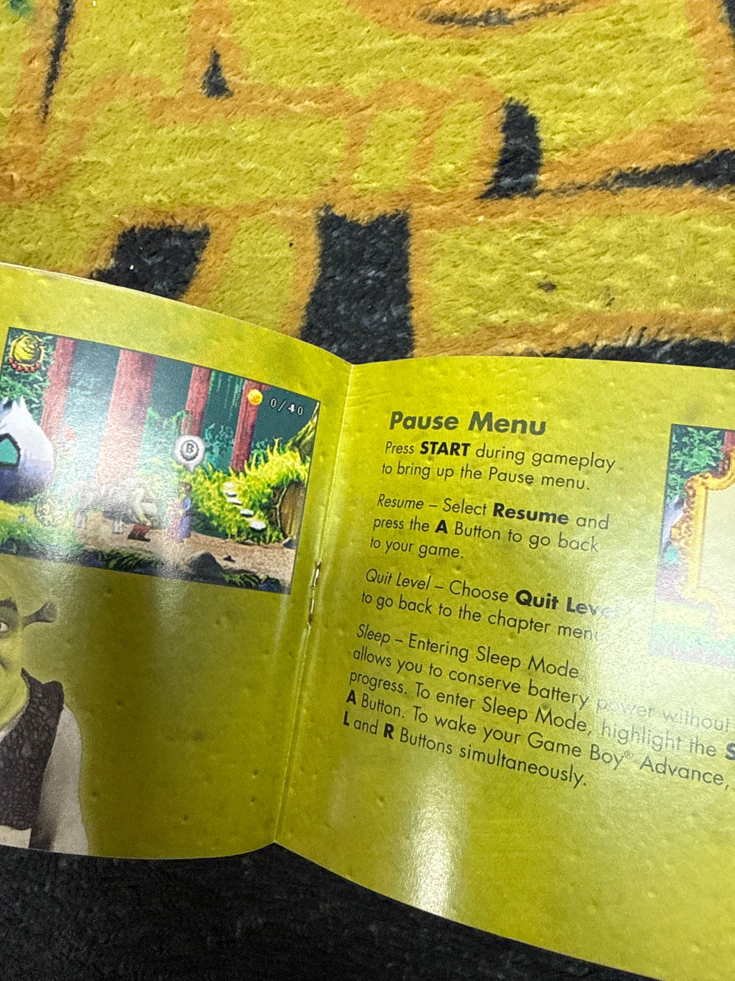Shrek 2 INSTRUCTIONS ONLY for Nintendo Gameboy Advance (Used)