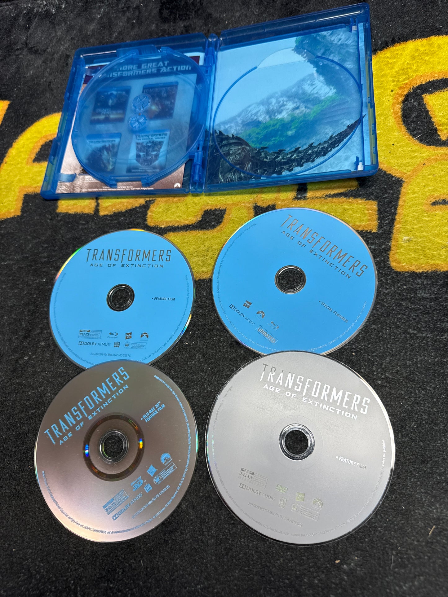 Transformers Age of Extinction 3D Blu Ray + Blu Ray + DVD (Used)