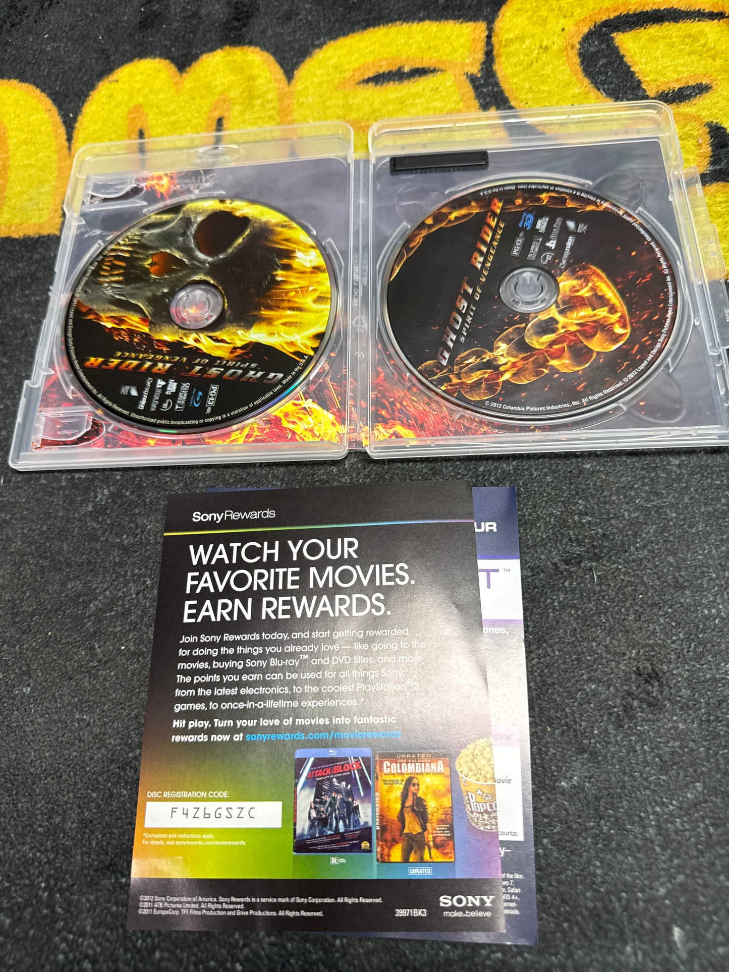 Ghost Rider Spirit of Vengeance 3D Blu Ray + Blu Ray (Used)