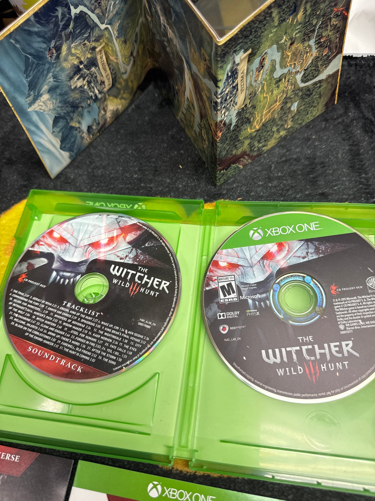 The Witcher Wild Hunt with Map, CD, extras for Microsoft Xbox One (Used)
