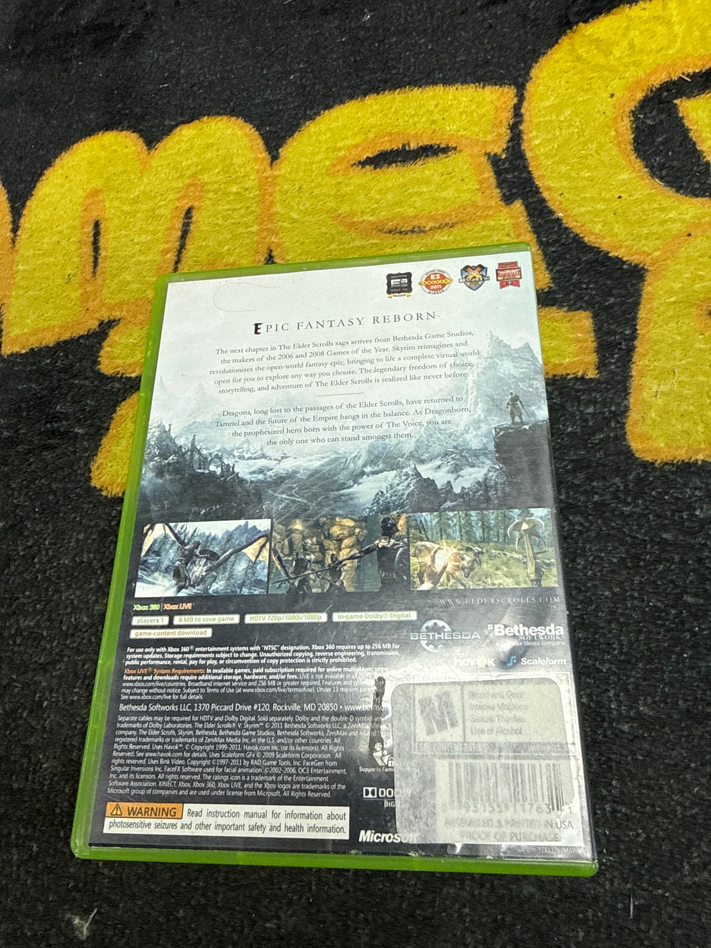 Elder Scrolls V Skyrim for Microsoft Xbox 360 (Used)