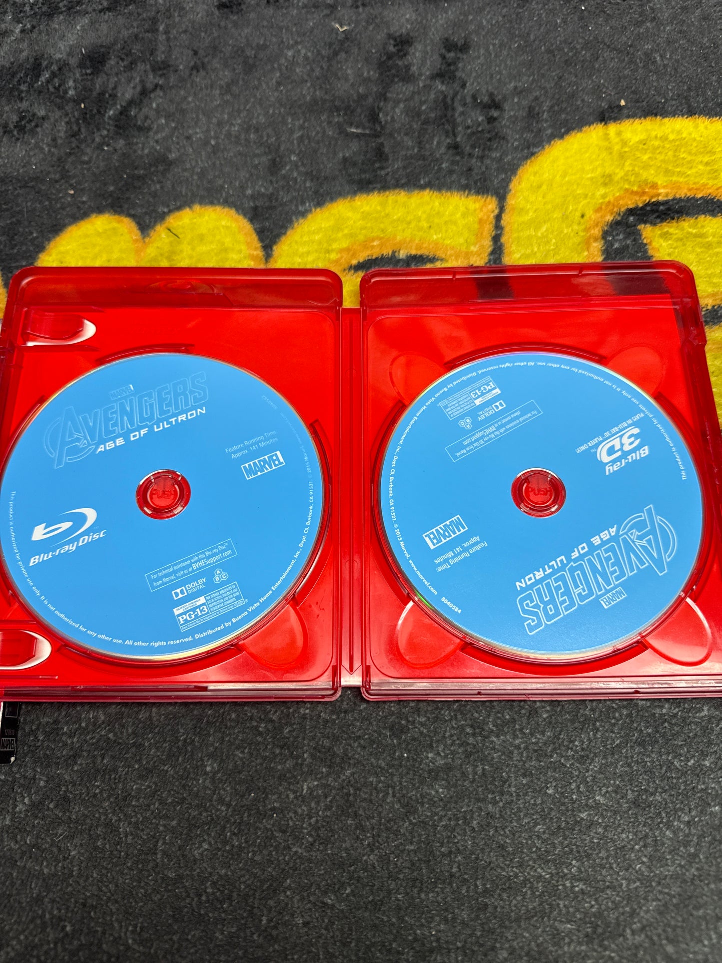 Avengers Age of Ultron Collectors Edition 3D Blu Ray + Blu Ray with Slip Cover (Used)