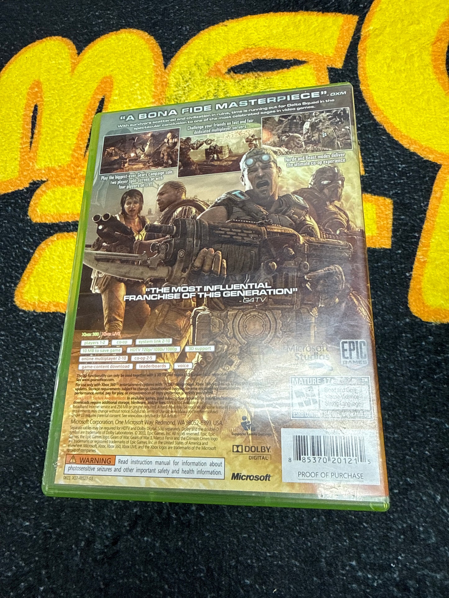 Gears of War 3 for Microsoft Xbox 360 (Used)