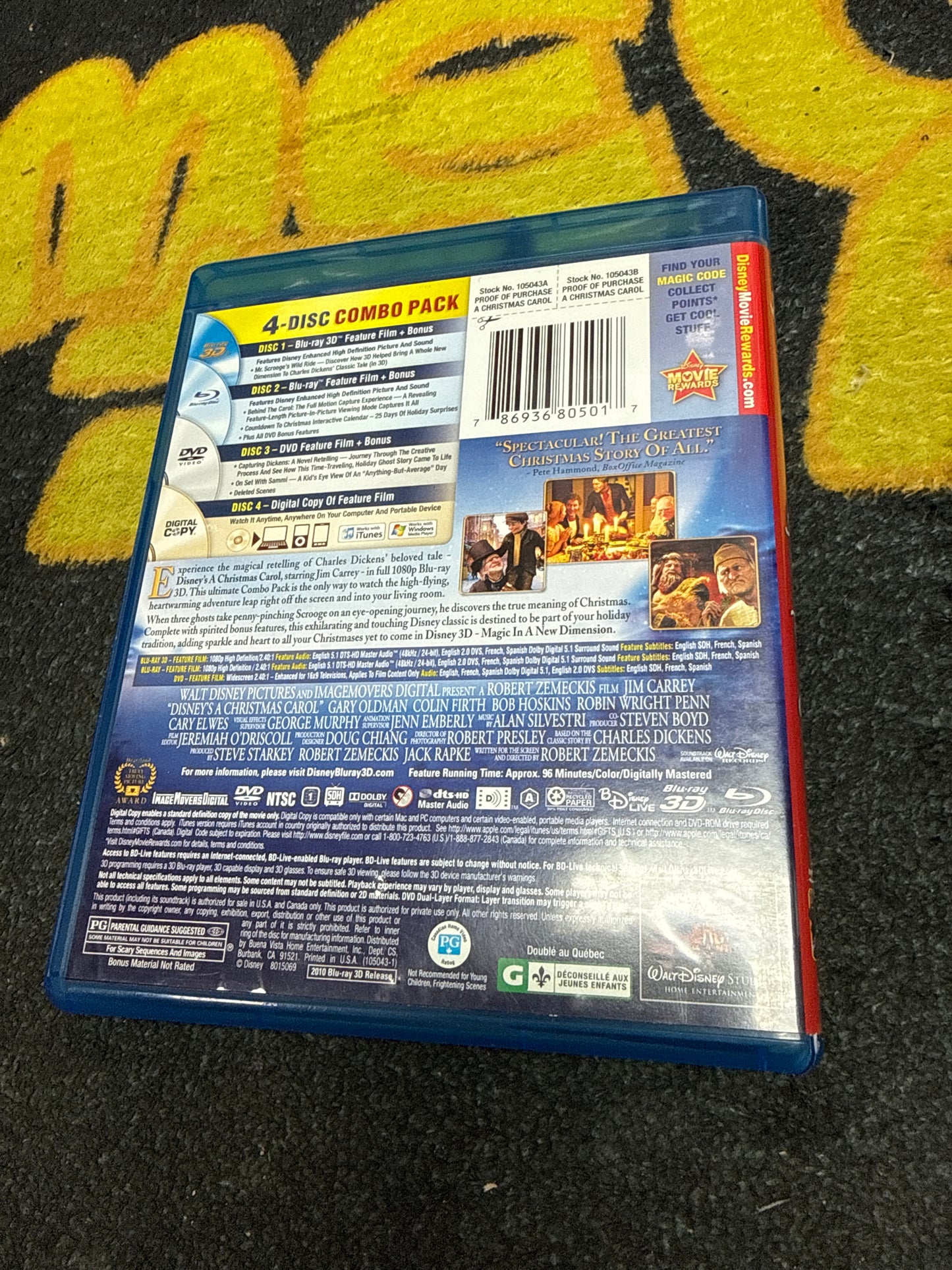 A Christmas Carol (Disney’s) 3D Blu Ray Only (Used)