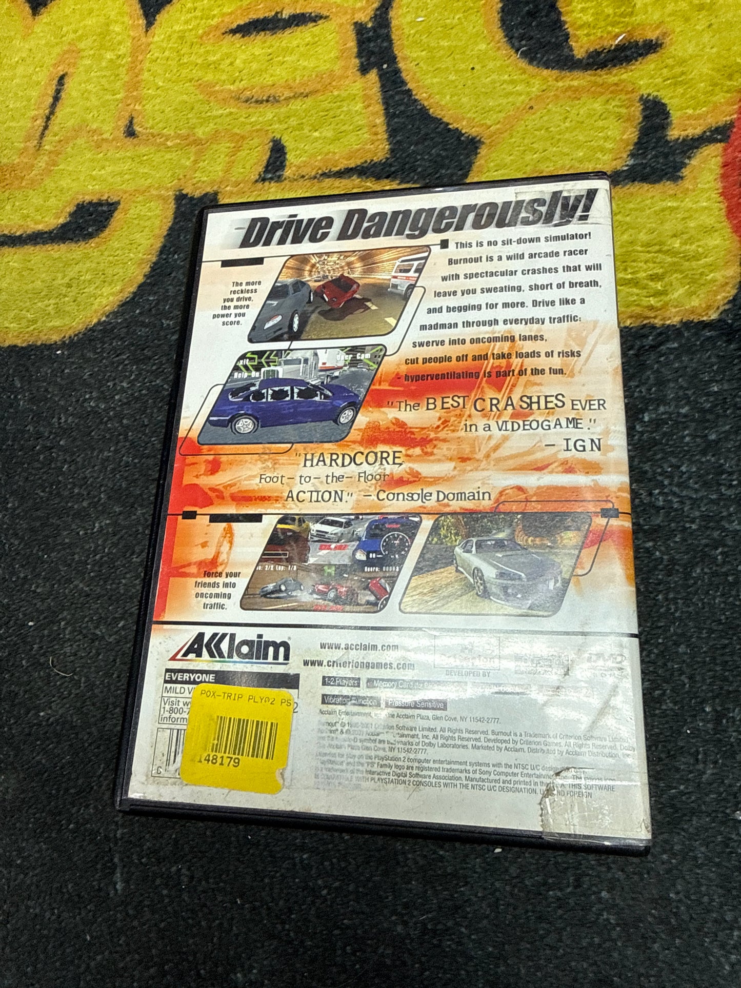 Burnout for Sony PlayStation 2 (Used)