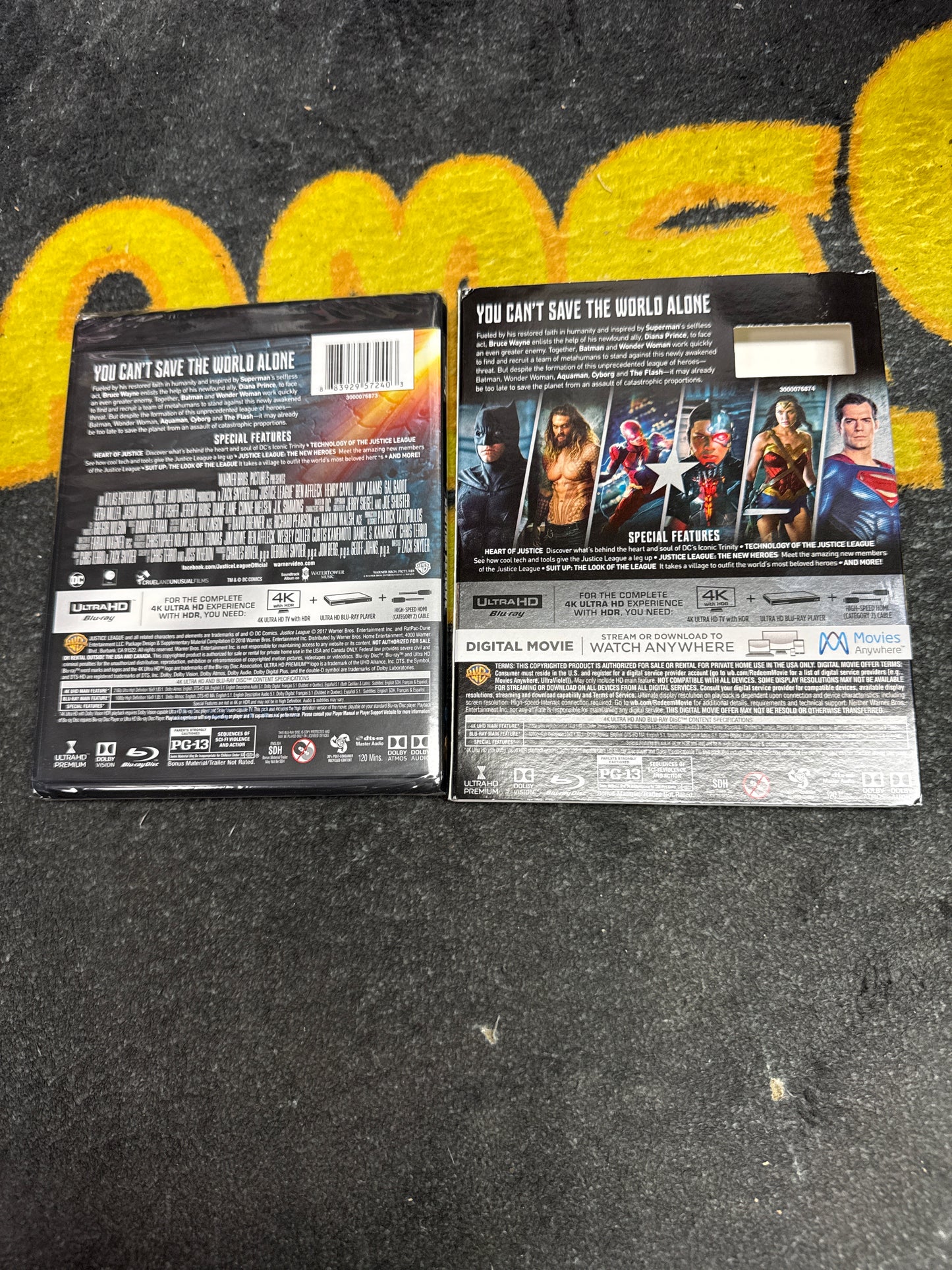 Justice League 4K + Blu Ray (New)