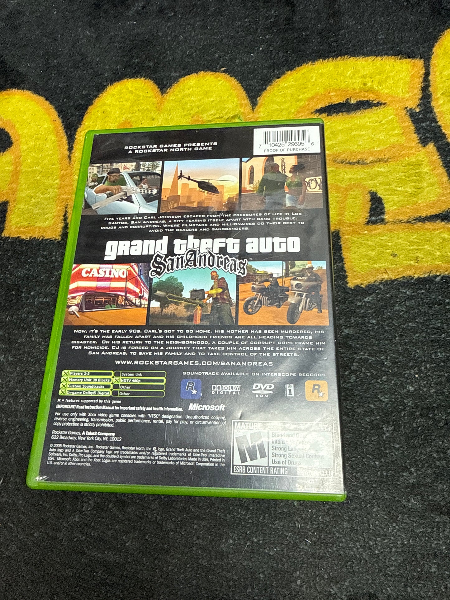 Grand Theft Auto San Andreas for Microsoft Xbox (Used)