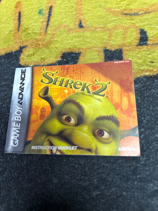 Shrek 2 INSTRUCTIONS ONLY for Nintendo Gameboy Advance (Used)
