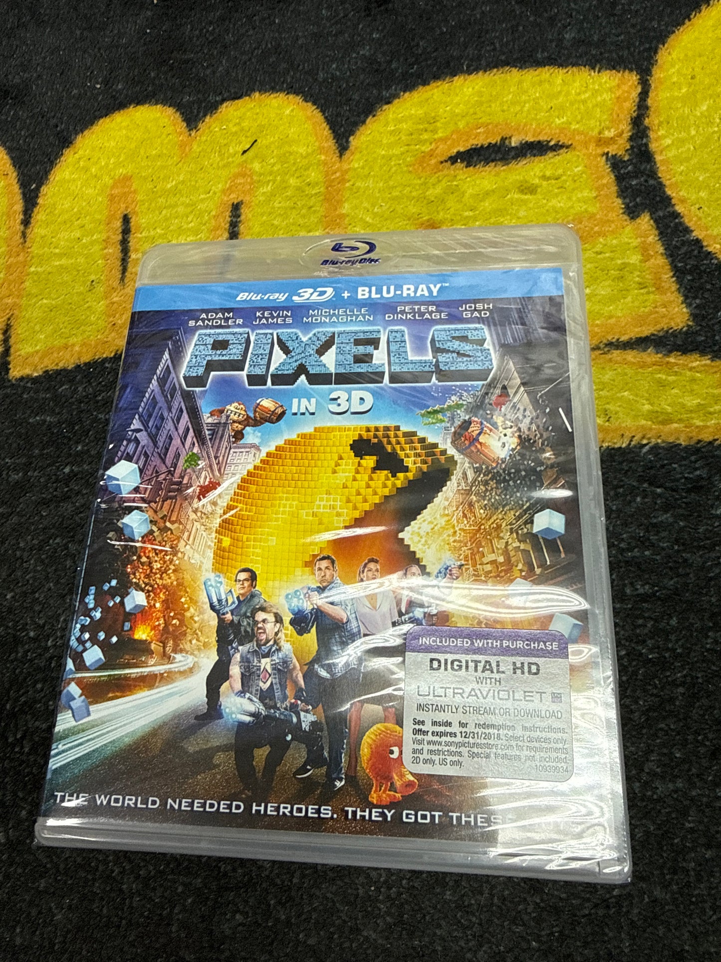 Pixels 3D Blu Ray + Blu Ray (New)
