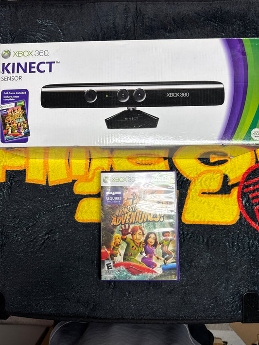 Kinect Sensor Bar with Box and Kinect Adventures for Microsoft Xbox 360 (Used)