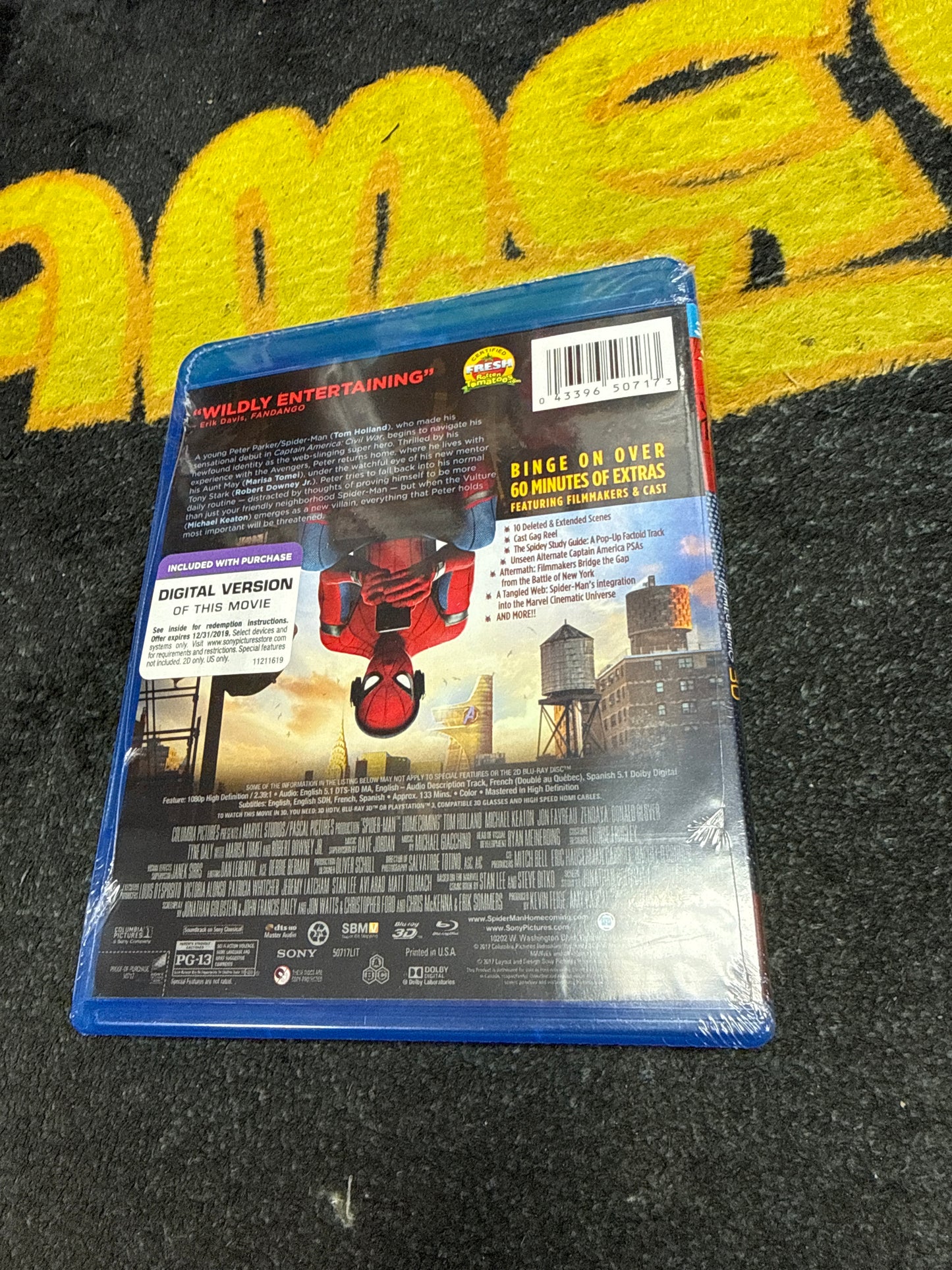 Spider-Man Homecoming 3D Blu Ray Blu Ray + Digital (New)