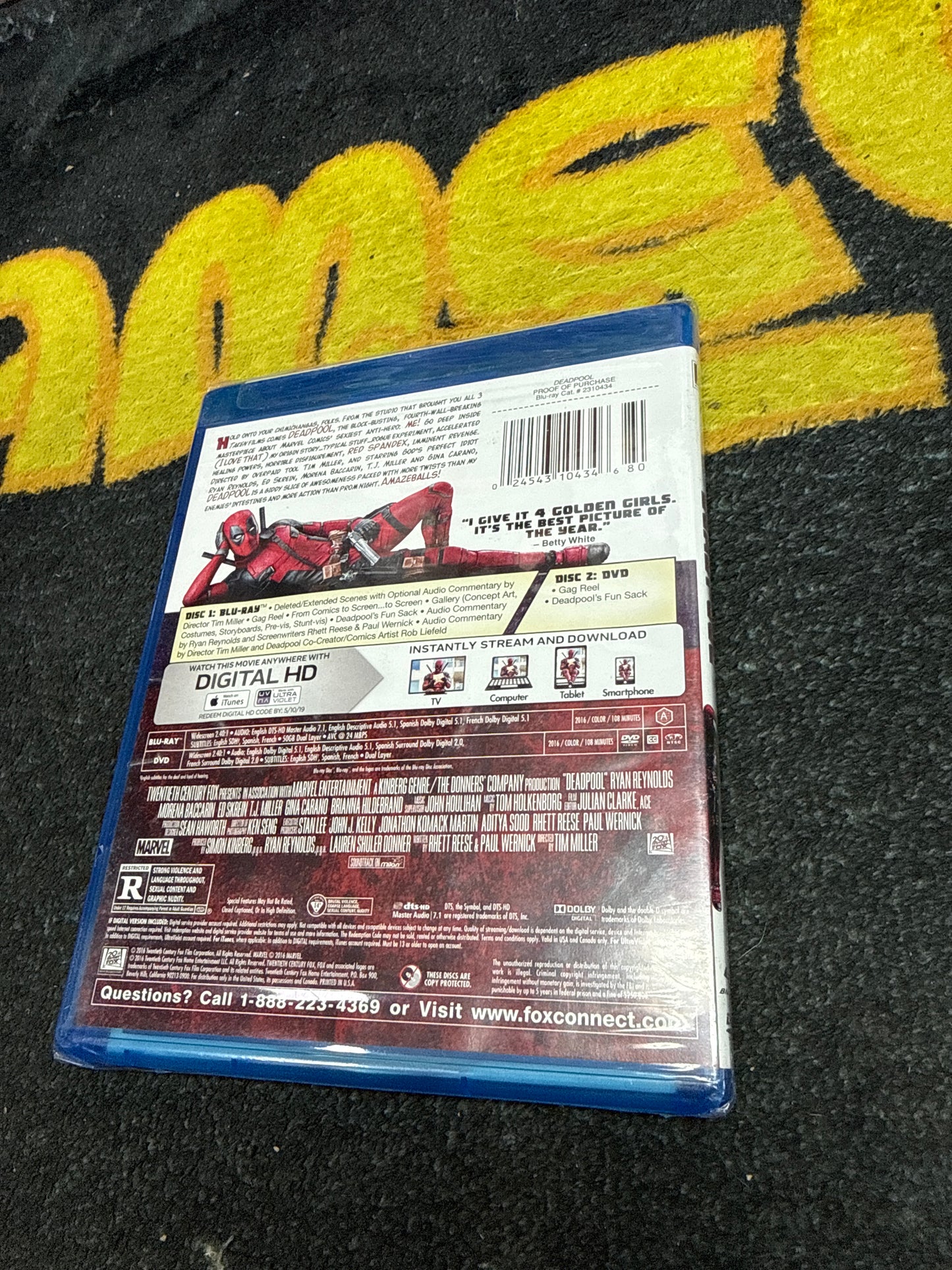 Deadpool Blu Ray + DVD (New)