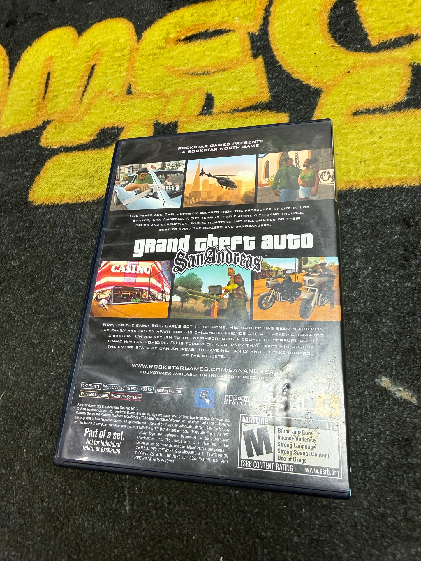 Grand Theft Auto San Andreas for Sony PlayStation 2 (Used) Not For Resale