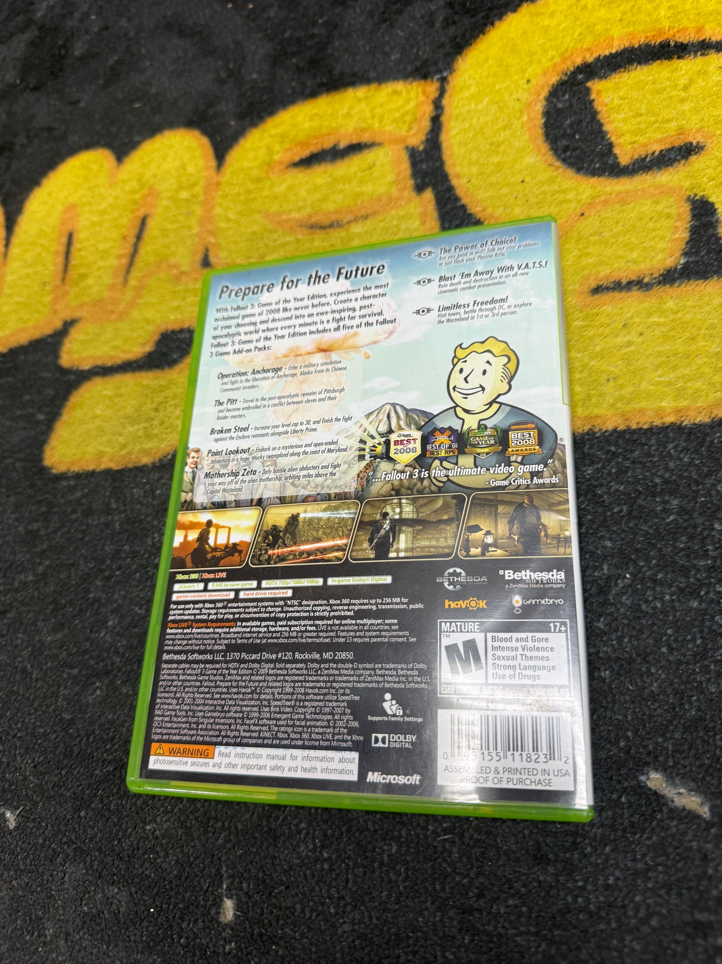 Fallout 3 Game of the Year GameStop Exclusive Edition (Used) Great Condition