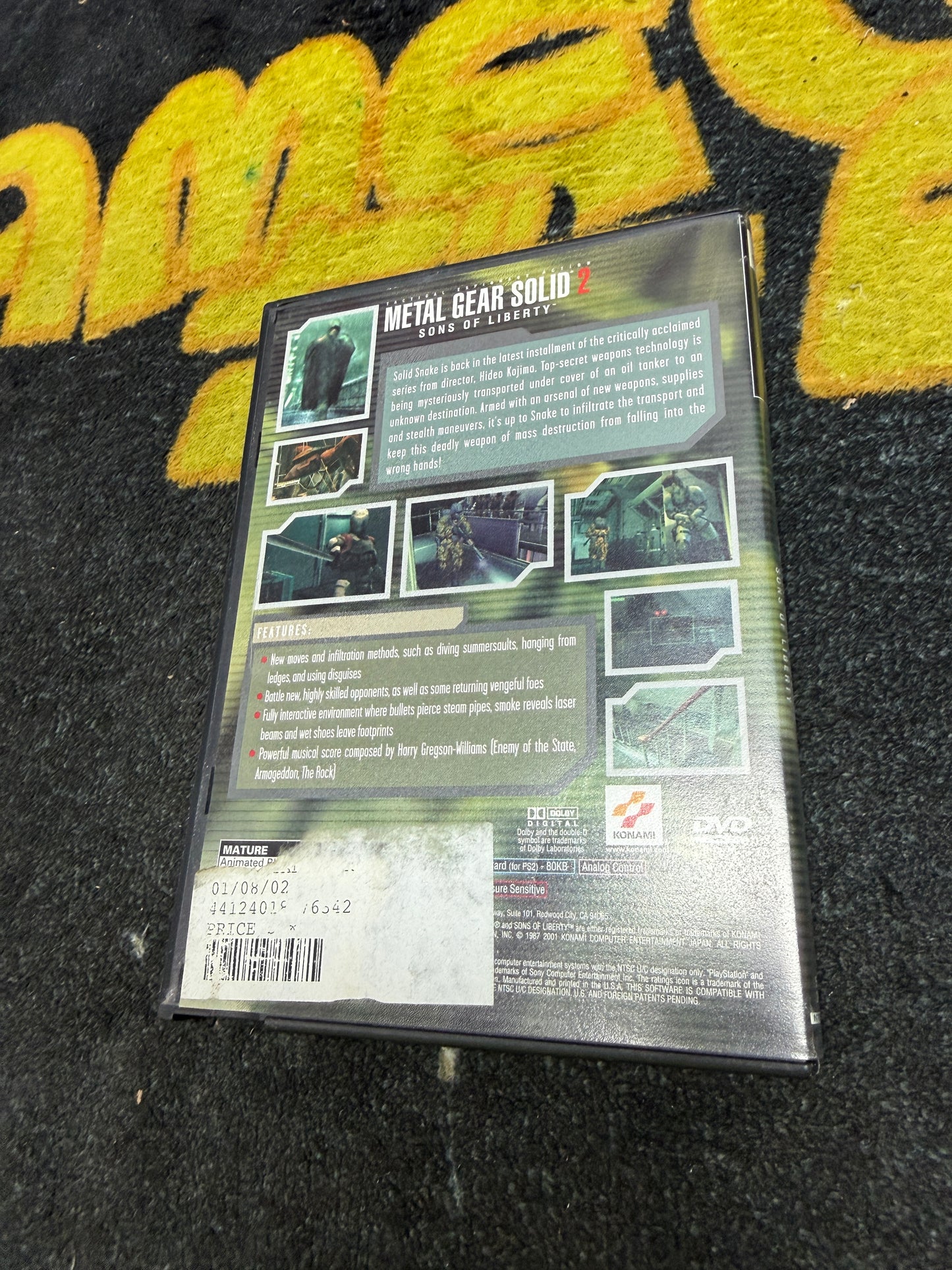 Metal Gear Solid 2 Sons of Liberty for Sony PlayStation 2 (Used)