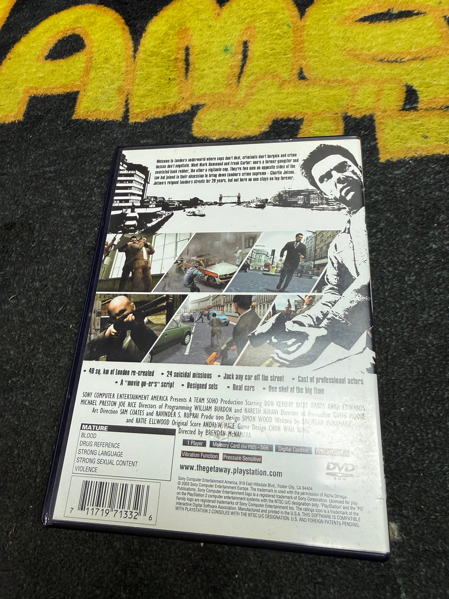 The Getaway with Insert for Sony PlayStation 2 (Used)